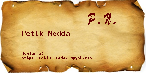 Petik Nedda névjegykártya